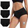 INNERSY Culottes menstruelles flux très abondant, taille haute, slip de règles en fibre de bambou, lot de 3, certifiées