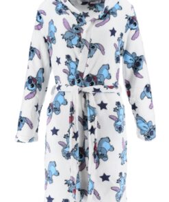 Robe de chambre Disney Stitch pour femme, polar velours doux, cadeau femme ado