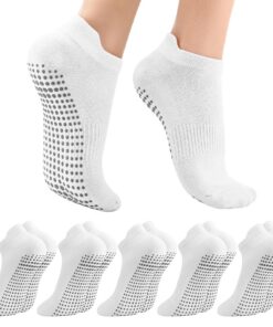 Chaussettes de Yoga Antidérapantes Lot de 5 Paires pour Femme 37-40 - Pilates et Yoga - Femmes Fitness Mode Antidérapant