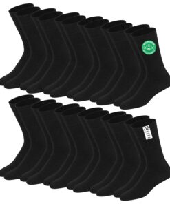 SOXCO Chaussettes pour Hommes en Coton Classiques,Lot de 12 Paires,Confortables pour le Travail et le Sport,Vendues par