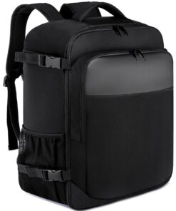 EZUOLA Sac à Dos Cabine Avion 45x36x20 Antivol avec USB Charging Port Sac Voyage 15.6 Pouces pour Homme/Femme Bagage Han