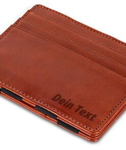 Portefeuille Jaimie Jacobs Magic Wallet Flap Boy Slim Marron Cuir Vache AVEC RFID Blockage Fonctionnalité MULTIPLES USES