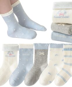 QIYIENDIAN chaussettes chaudes enfants confortables coton motifs 1-10 ans garçons filles