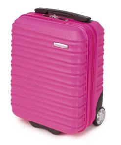 Valise cabine WITTCHEN PetiteBagage à Main ABS 2 Roulettes Pivotantes Groove Line Taille XS Rose France Air EASYJETTRANS