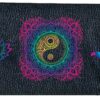 Syl'la Fantaisie Porte-Chéquier en Cuir Noir pour Feminine (Mandala Ying Yang) + Syl'la Fantaisie Porte-Chéquier en Cuir