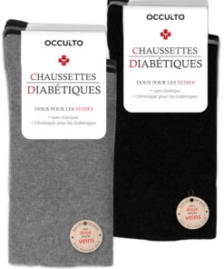Occulto Chaussettes diabétiques pour femmes lot de 10 modèle Julia - régulation de la température, confort, lot de 10