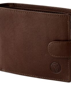 Lucleon Portefeuille Ergonomique en Cuir Marron Pour Hommes Affaires Travail