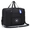 BAGZY Bagage Cabine 45x36x20 Pliable Imperméable 32L Sac de Week-End Hommes Femmes Sac de Sport Sac à Main Valise