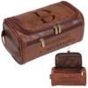 Trousse de Toilettage EasyCosy Homme personnalisable - Cadeau Noël homme - Organisateur de toilette en cuir pour voyage