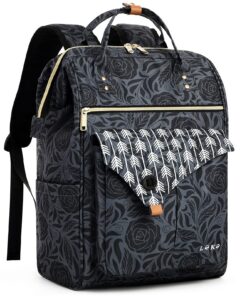 Sac à dos Lekesky pour femme avec poche anti-vol et compartiment pour ordinateur portable 15,6"