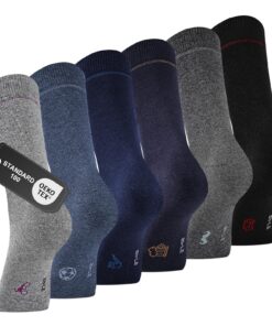 Chaussettes Effet Lot de 6 Paires Pour Homme D'affaires OEKO-TEX STANDARD 100CUSPS Lunaires pour Jours et Loisirs Cadeau