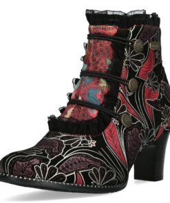 Bottines LAURA VITA femme en cuir confortables pour l'hiver chaudes et élégantes_taille 37_coloris noir