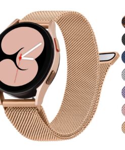 bracelet de montre Wanme en acier inoxydable de rechange pour Galaxy Watch 4 et Classic de 40mm, 44mm, 42mm, 46mm, parfa