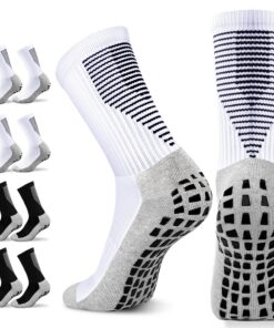 JUYANO Chaussettes Football Antidérapante Hommes Femmes Respirantes Anti-Ampoules Aptitude