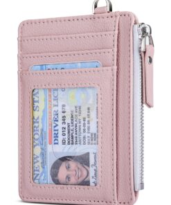 Teskyer Portefeuille Femme Minimaliste, Cuir PU RFID, Fermeture Éclair, Contient Jusqu'à 8 Cartes Teskyer Portefeuille