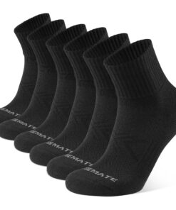 CLOSEMATE Chaussettes de Sport Respirantes Antidérapantes pour Running et Randonnée en Blanc Noir Gris CLOSEMATE Chauss