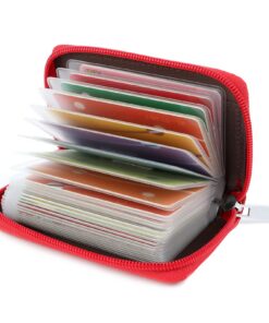 Gerineerin Porte Cartes de Crédit Femmes et Hommes en Cuir Forte Capacité 26 Fentes Chic et Pratique