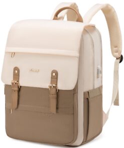 LOVEVOOK Sac à Dos Femme 15.6 Pouces, Sac Travail Antivol OEKO-TEX, Loisir École Travail