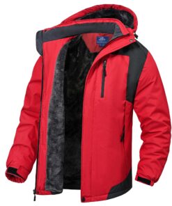 Veste De Ski Zzkouine Homme Imperméable Pour Montagne Manteau D'Hiver En Polaire Coupe-Vent Capuche Homme