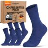 Chaussettes diabétiques homme femme 97% coton sans élastiquage & sans couture lot de 6 paires SOCKENKAUF24