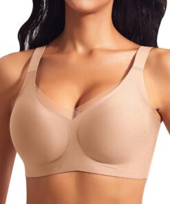 Ganado Push Up Bralette Dentelle Femme Sans Armature Comfit Col en V