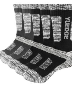 YUEDGE Chaussettes de Sport Respirantes Haute Performance OEKO-TEX STANDARD 100 pour Homme Randonnée Trekking Camping Te