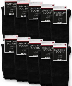 Confortable Lot de 10 Paires de Chaussettes Homme sans Elastique OEKO-TEX_std100_respectueuses_des_veines_idéales_pour_l