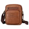 Sac en Cuir BAIGIO pour Homme - Petite Sacoche de Messager Vintage pour iPad et Tablettes Moderne Bandoulière Sac en C