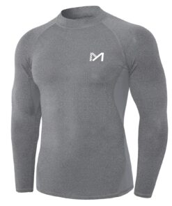 MEETYOO Compression Tee Shirt Homme Manche Longue pour Fitness et Jogging - Vêtement de Base Idéal pour la Musculation e
