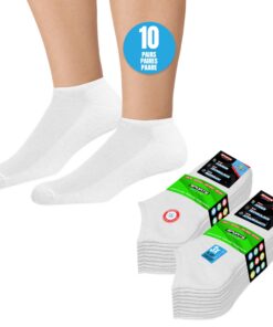 SOXCO Chaussettes Basses pour Homme et Femme - Lot de 10 Paires | Confort et Tenue Élégante | Lot de 10 Paires