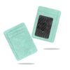 Conisy Portefeuille Mince pour Femme en Cuir Minimaliste avec Poche Frontale et Blocage RFID (Vert Menthe)