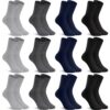Chaussettes L&K-II Homme Femme 12/24 Paires Coton Respirantes 39-42 Sport Loi Affaires Noir Blanc