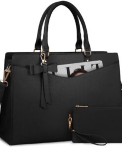 Sac à main Rainsmore pour femme Grand cabas portable avec ordinateur 15.6 Pouces pour travail et cours Pu cuir fonctionn