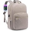 LOVEVOOK Sac à dos femme imperméable et antivol, grande capacité avec port USB, pour collège et affaires, OEKO-TEX STAND