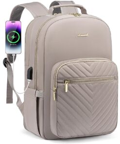 LOVEVOOK Sac à dos femme imperméable et antivol, grande capacité avec port USB, pour collège et affaires, OEKO-TEX STAND
