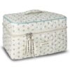 TOPALL Trousse de Toilette Femme Voyage Floral Motif,Pochette Maquillage Grande Capacité Voyage,Trousse Maquillage Matel