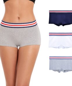 ZLYC Boxers Courtes en Coton pour Femmes | Comfortables et Confortables pour le Travail et la Vie Daily | 1 Paire