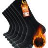 Chaussettes TANSTC antidérapantes en laine mérinos Homme Femme | Respirant pour randonnée | 3 paires | Taille 35-50 | OE