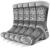 YUEDGE Chaussettes de Sport pour Homme - 5 Paires - Randonnée, Trekking, Alpinisme, Camping, Tennis | Respirantes, Amort