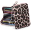 Pochet Portemonnaie Leder SENDEFN Carte RFID Femme Format Petit Femmes Cartes 16 Compartiments Portefeuille RFID Protect