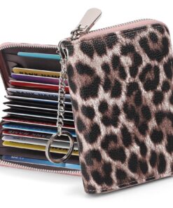 Pochet Portemonnaie Leder SENDEFN Carte RFID Femme Format Petit Femmes Cartes 16 Compartiments Portefeuille RFID Protect