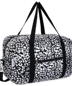 Sac de Voyage Ryanair Cabine Bagage Narwey Imprimé Léopard Noir | Pliable | Idéal pour Voyageurs de Sport | Sécurisé Ban