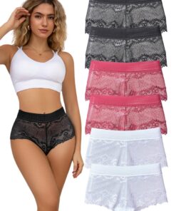 [Hialegion Culotte Dentelle Femme Taille HauteSexy Non Marquants Multicolore S-XL] [Hialegion Culottes Femmes Dentelle H