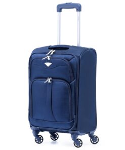 Case de valise ligthweight Flight Knight 4 roues 800D Soft Robuste Anti-craque Valise cabine Sécurisé pour plus de 100 c