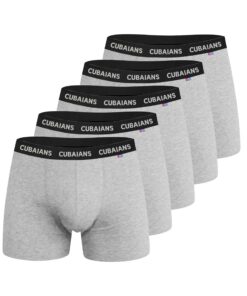 Jobabo Lot de 5 boxers rétro hommes pour sport et confort everyday