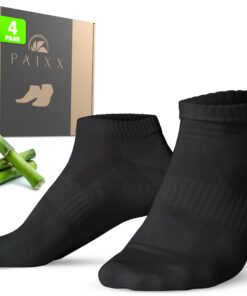 PAIXX chaussettes de sport en bambou respirantes et antibactériennes - Tailles 43-46 et 39-42 - Idéales pour homme et fe