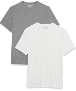 Titre SEO optimisé : Amazon Essentials Chemise Polyester Ajustée Homme Lot de 2 Couleurs Blanc/Gris Chiné Taille XL Conf