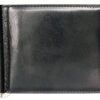FLW Portefeuille en cuir véritable de qualité avec pince en acier inoxydable pour hommes à porter quotidiennement