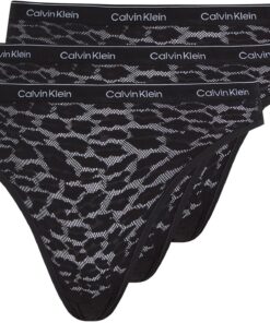 Calvin Klein Tripack Culotte Dentelle pour Femmes Intimewear Housse de Lit Chic et Durable 3-Pièces Noir 140x200_cm Chau