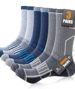 Chaussettes Cirorld Homme Anti-Ampoule OEKO-TEX 43-46, Chaussettes Respirantes Homme pour Sport, Randonnée et Travail 37